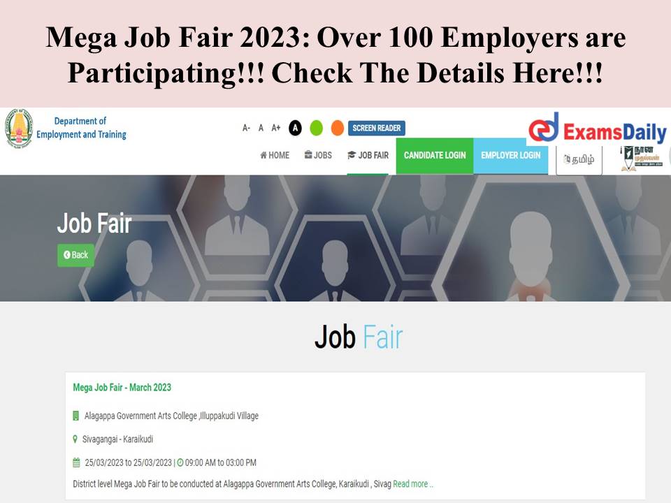 Mega Job Fair 2023 Over 100 Employers are Participating