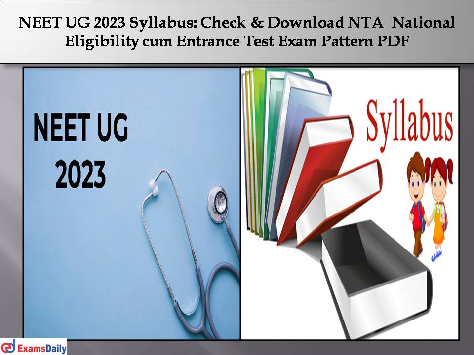 NEET UG 2023 Syllabus