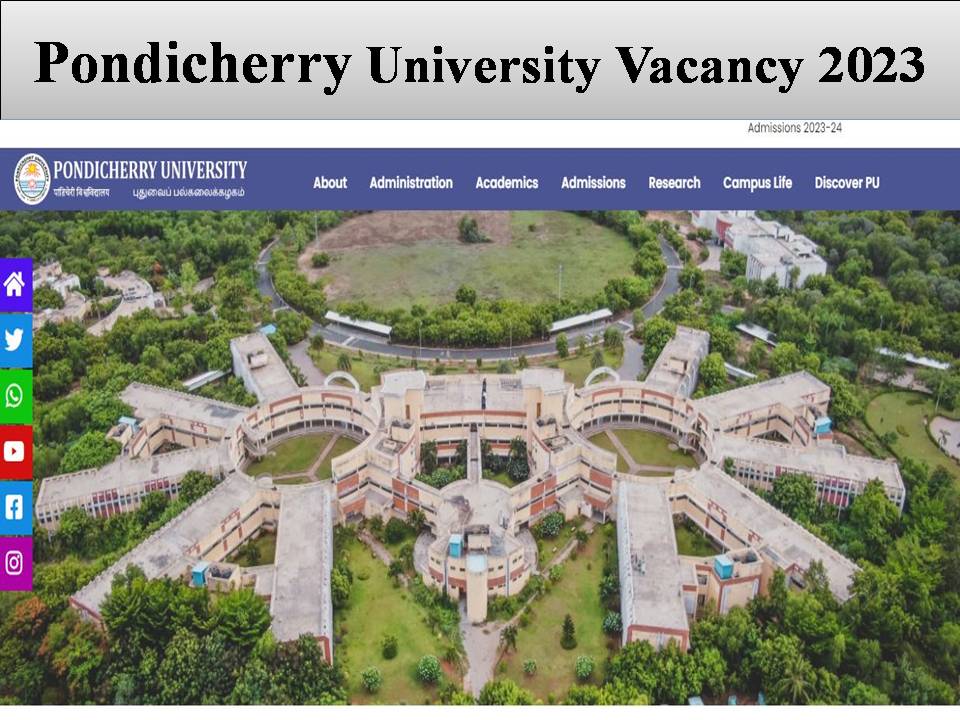 Pondicherry University Vacancy 2023
