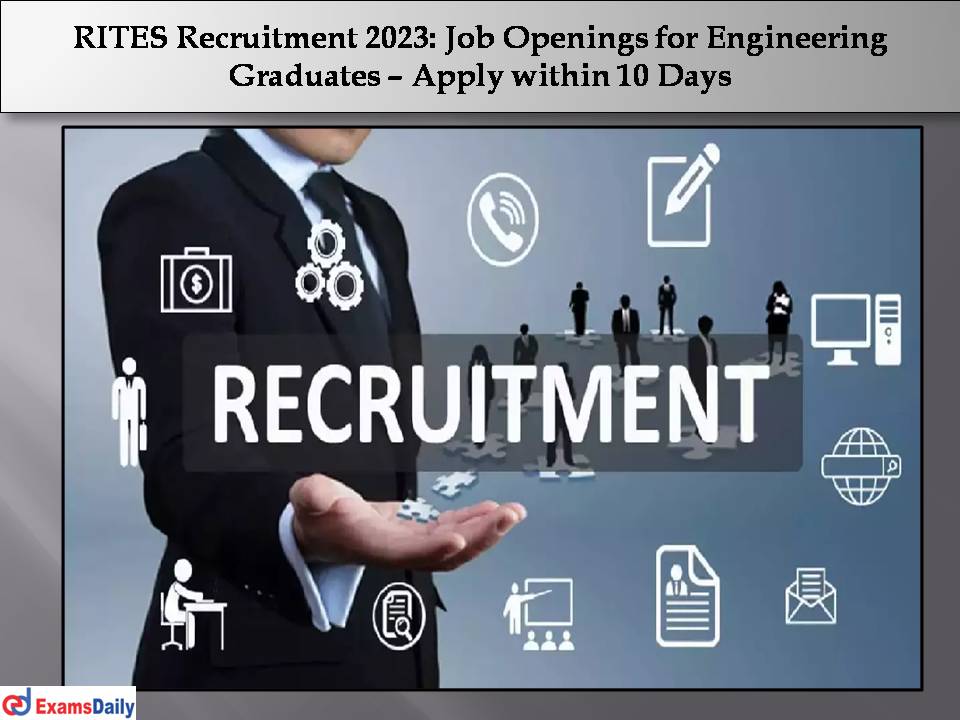 RITES Recruitment 2023...
