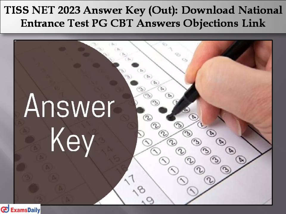 TISS NET 2023 Answer Key (Out)