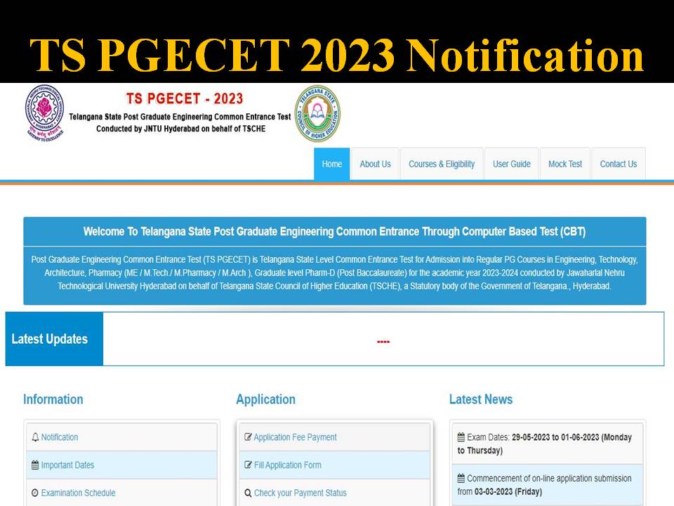 TS PGECET 2023 Notification