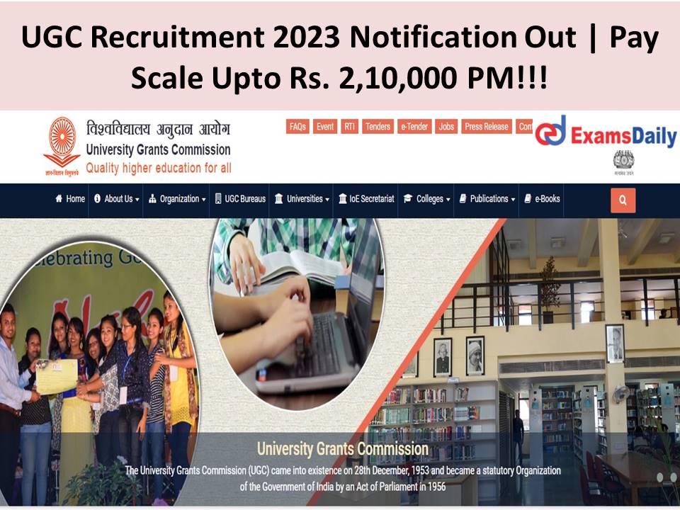 UGC Recruitment 2023 Notification Out