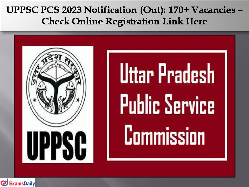 UPPSC PCS 2023 Notification (Out)