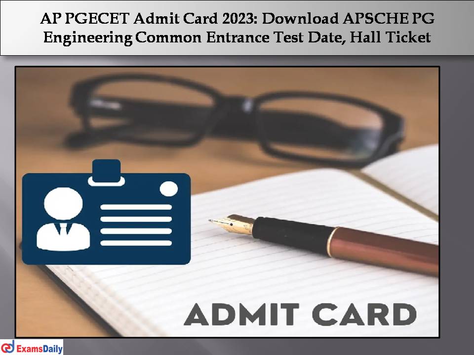 AP PGECET Admit Card 2023