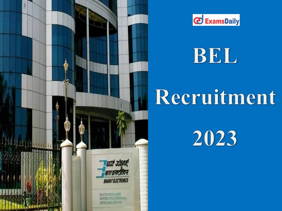 BEL Recruitment 2023