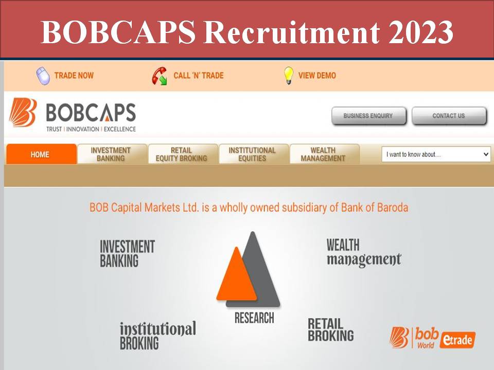 BOBCAPS Recruitment 2023