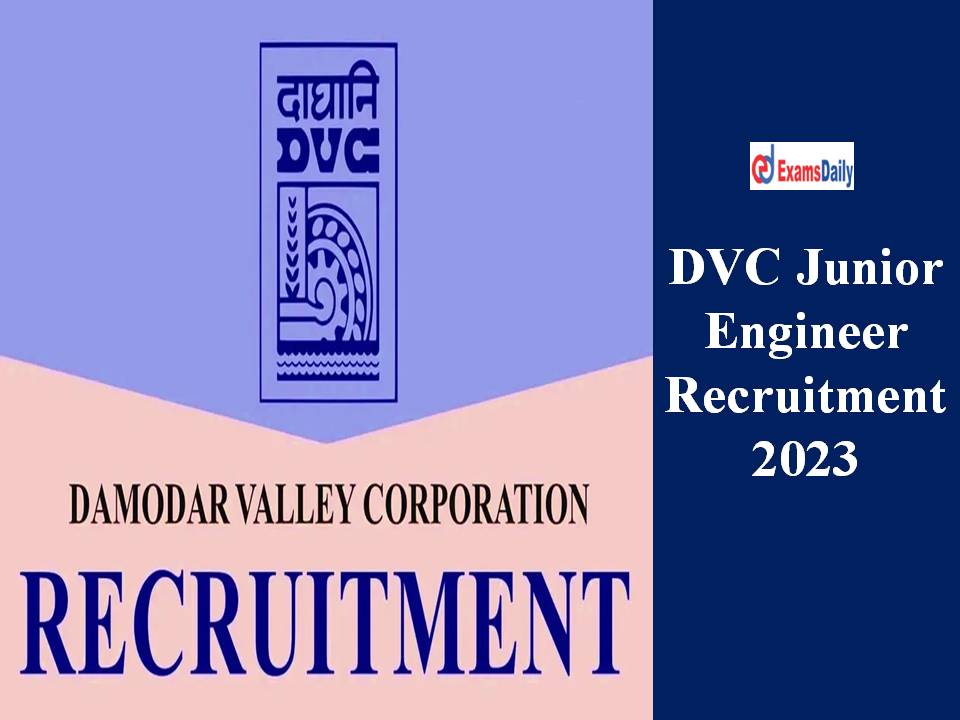 DVC Junior Engineer Recruitment 2023 (1)