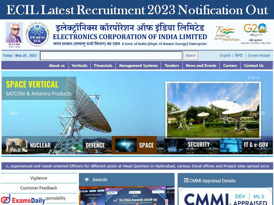 ECIL Recruitment 2023 Notification Out