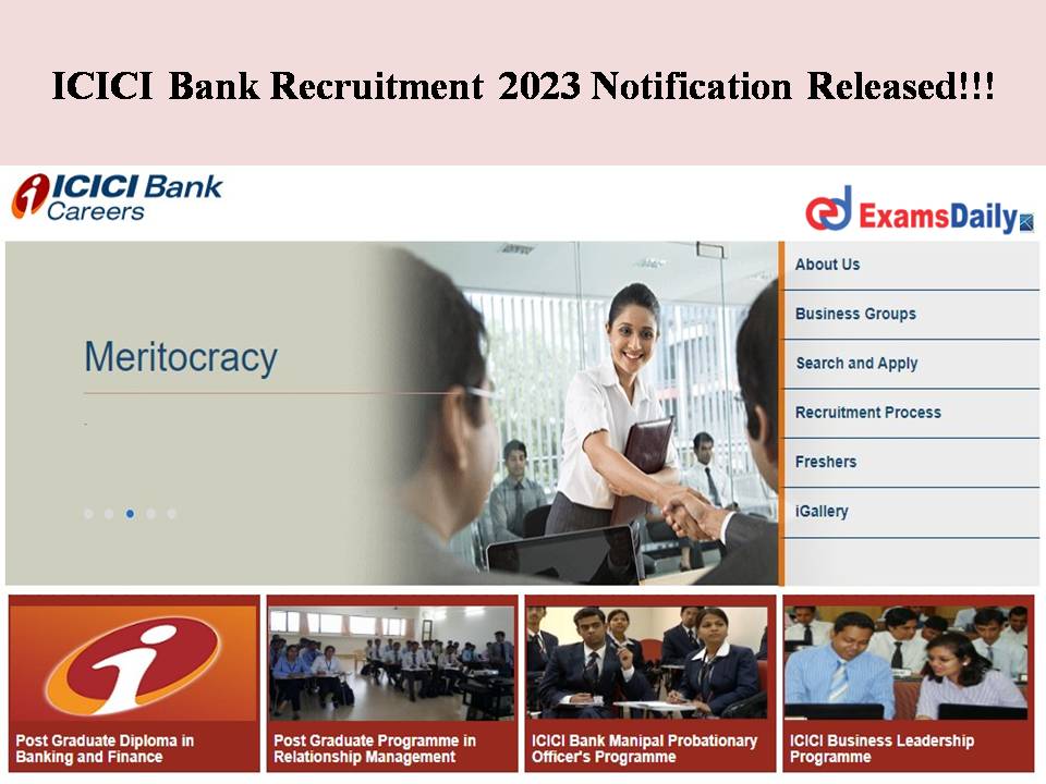 ICICI Bank Recruitment 2023 Notification Released