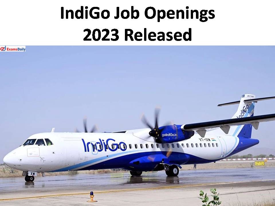 IndiGo Job Openings 2023 Released