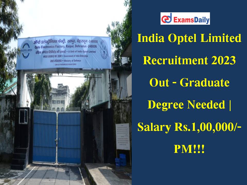 India Optel Limited Recruitment 2023