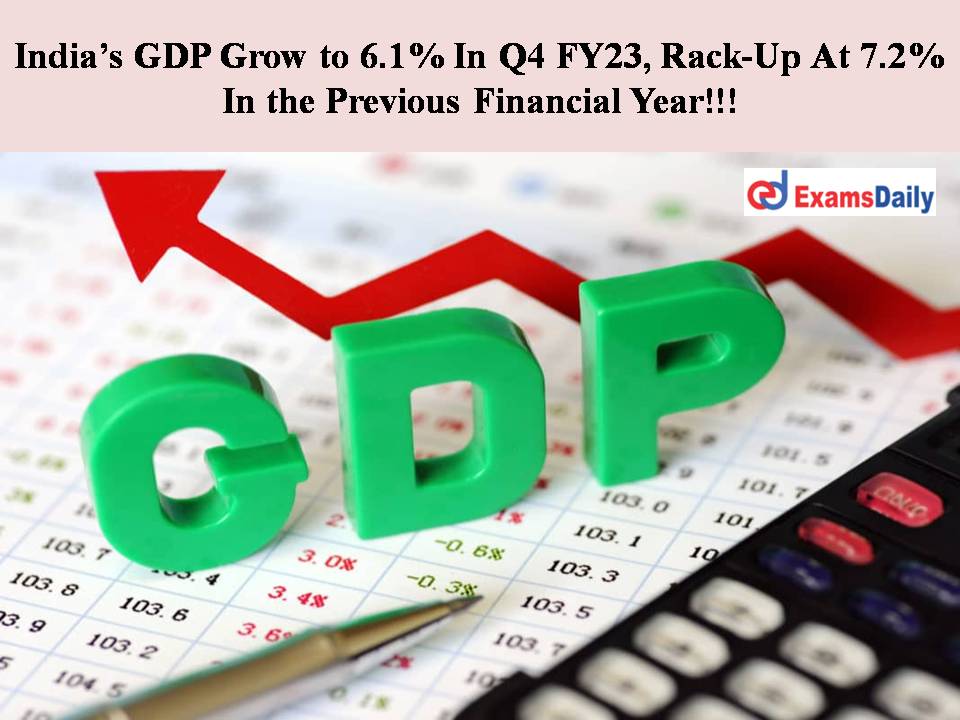 India’s GDP Grow to 6.1% In Q4 FY23
