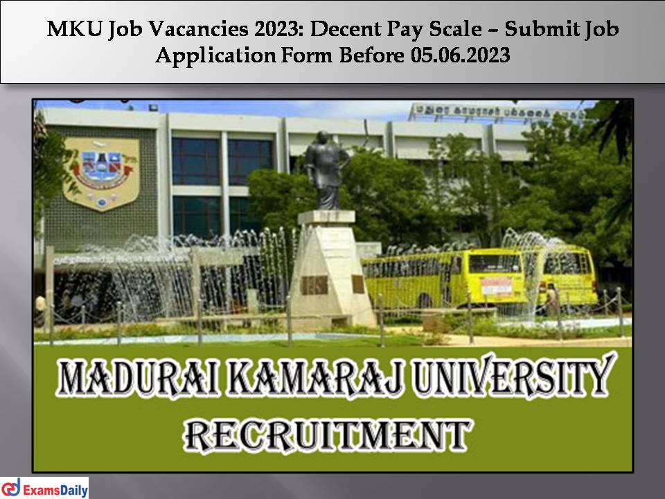 MKU Job Vacancies 2023