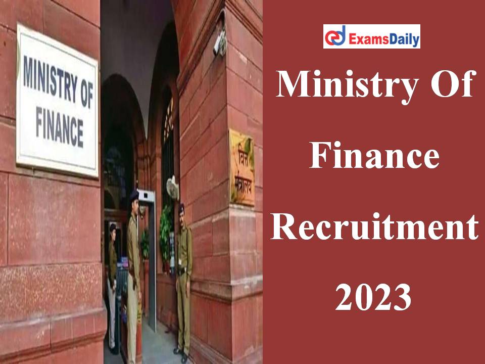 Ministry Of Finance Recruitment 2023