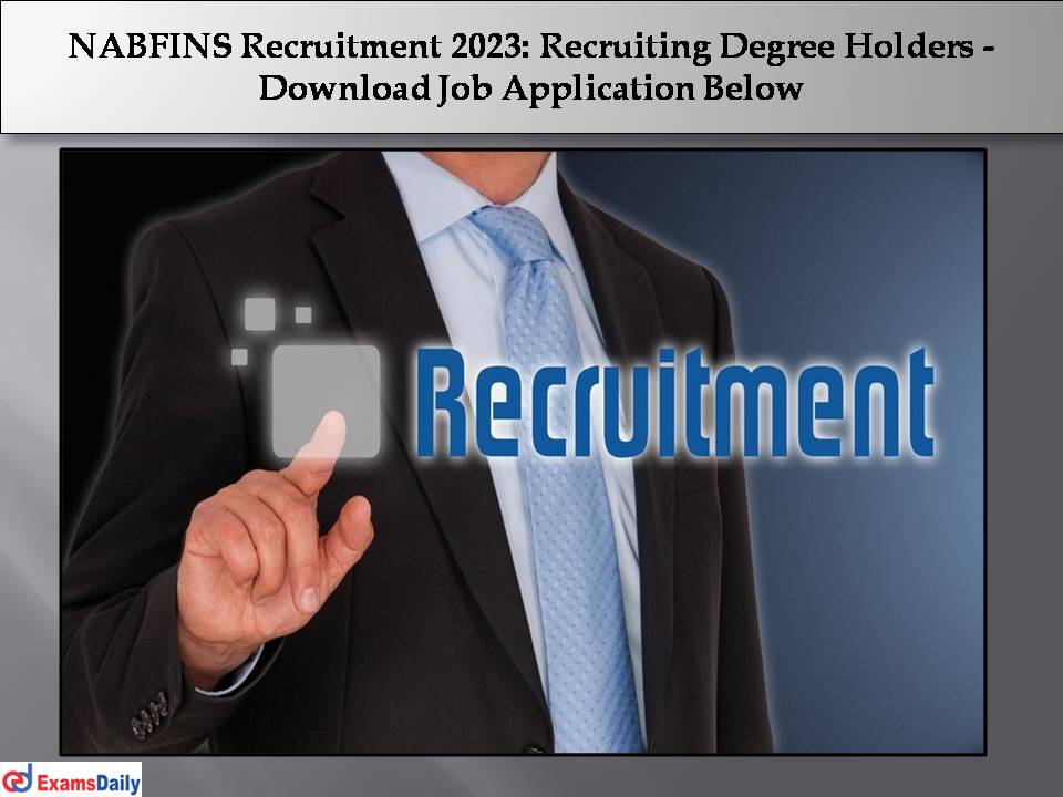 NABFINS Recruitment 2023