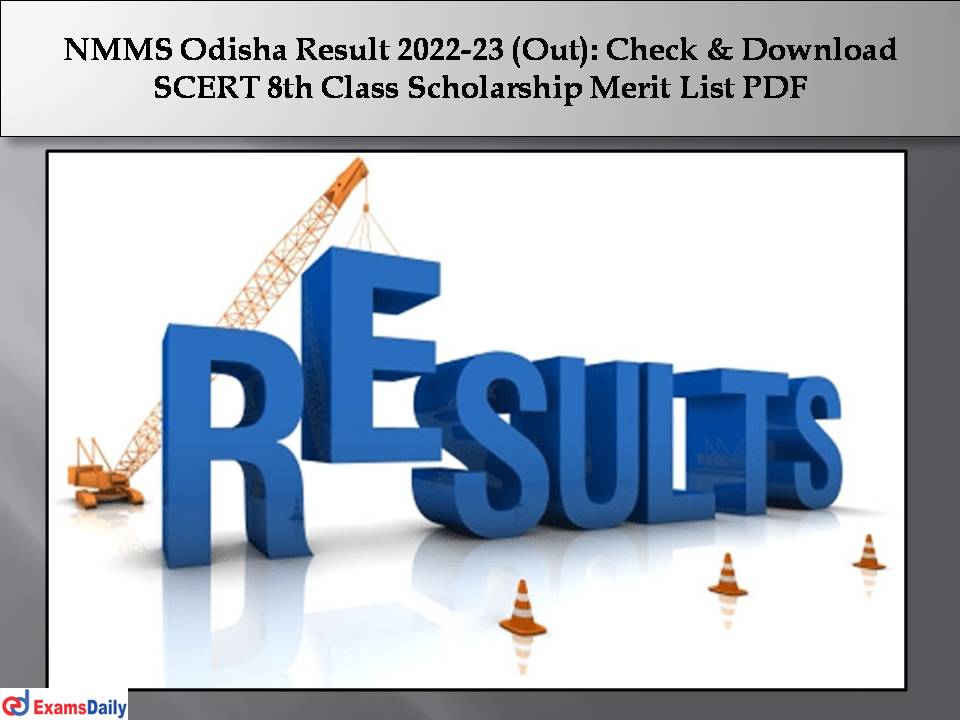 NMMS Odisha Result 2022-23 (Out)