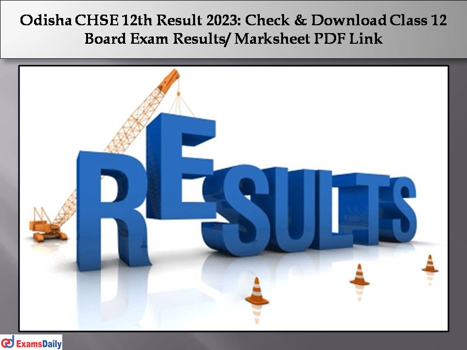 Odisha CHSE 12th Result 2023