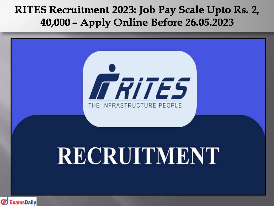 RITES Recruitment 2023