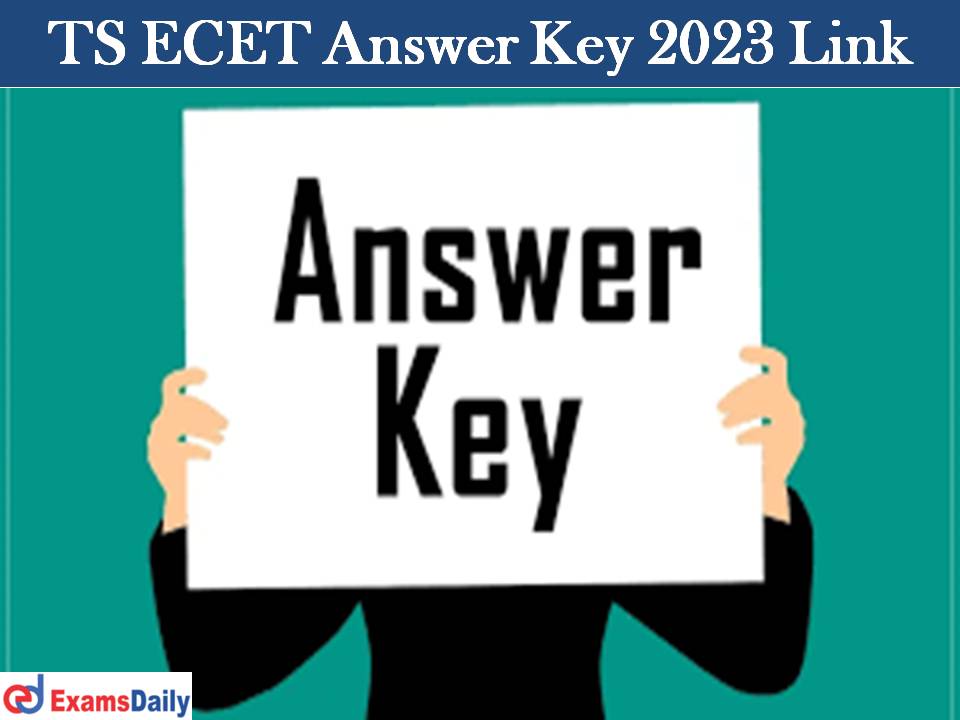 TS ECET Answer Key 2023 Out