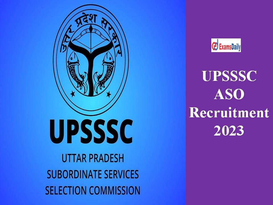 UPSSSC ASO Recruitment 2023