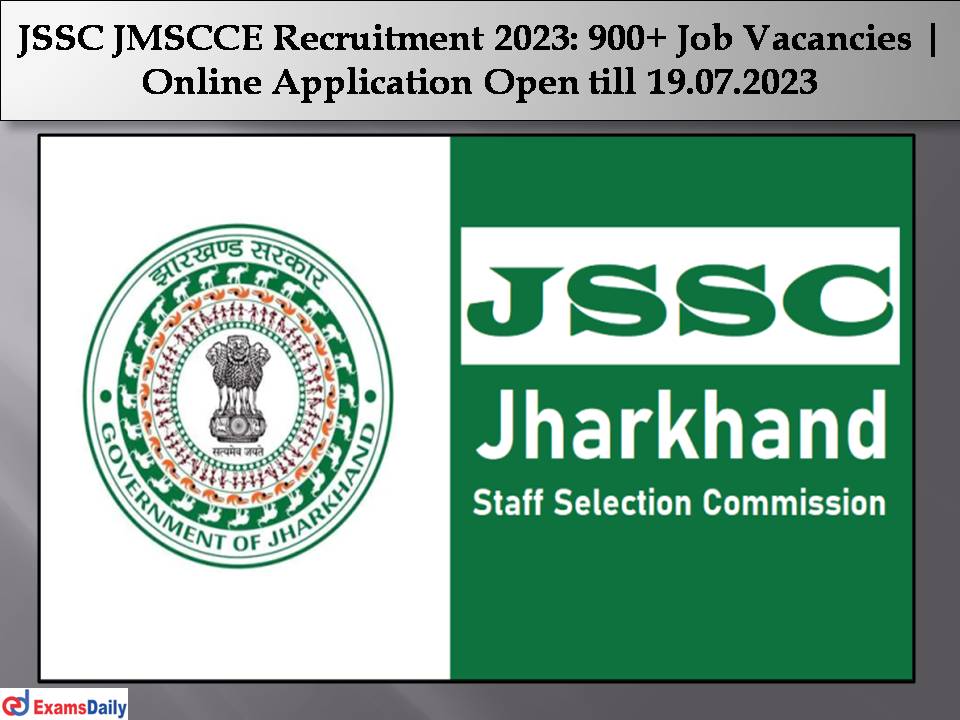 JSSC JMSCCE Recruitment 2023
