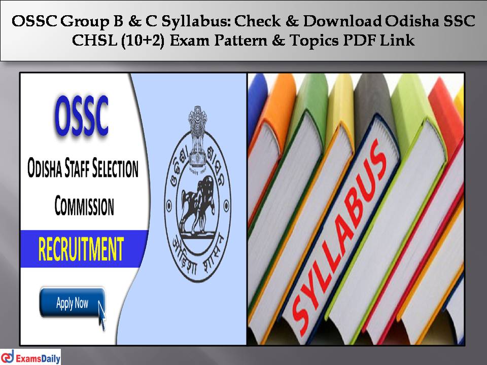 OSSC Group B & C Syllabus