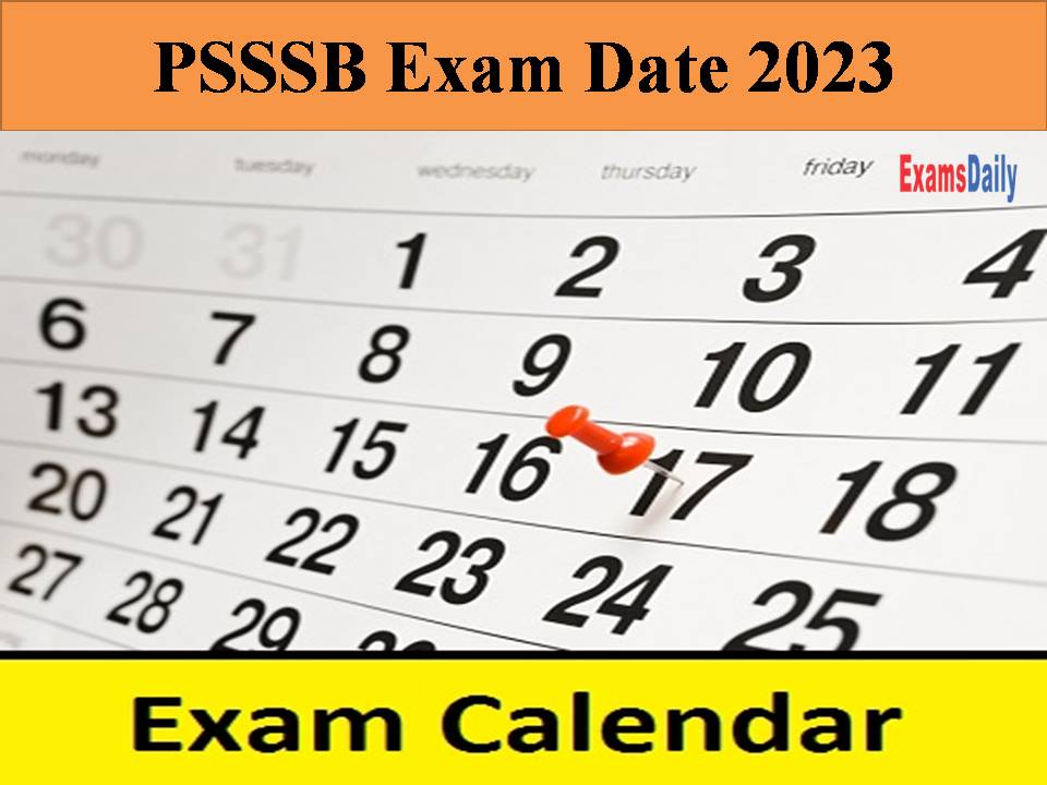 PSSSB Exam Date 2023