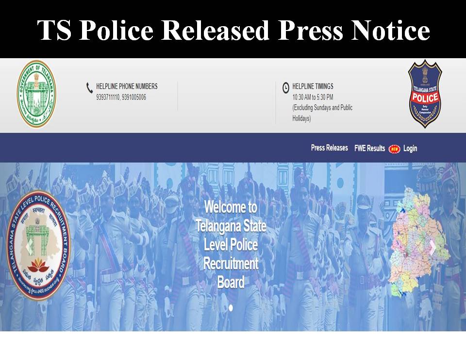 TS Police Released Press Notice