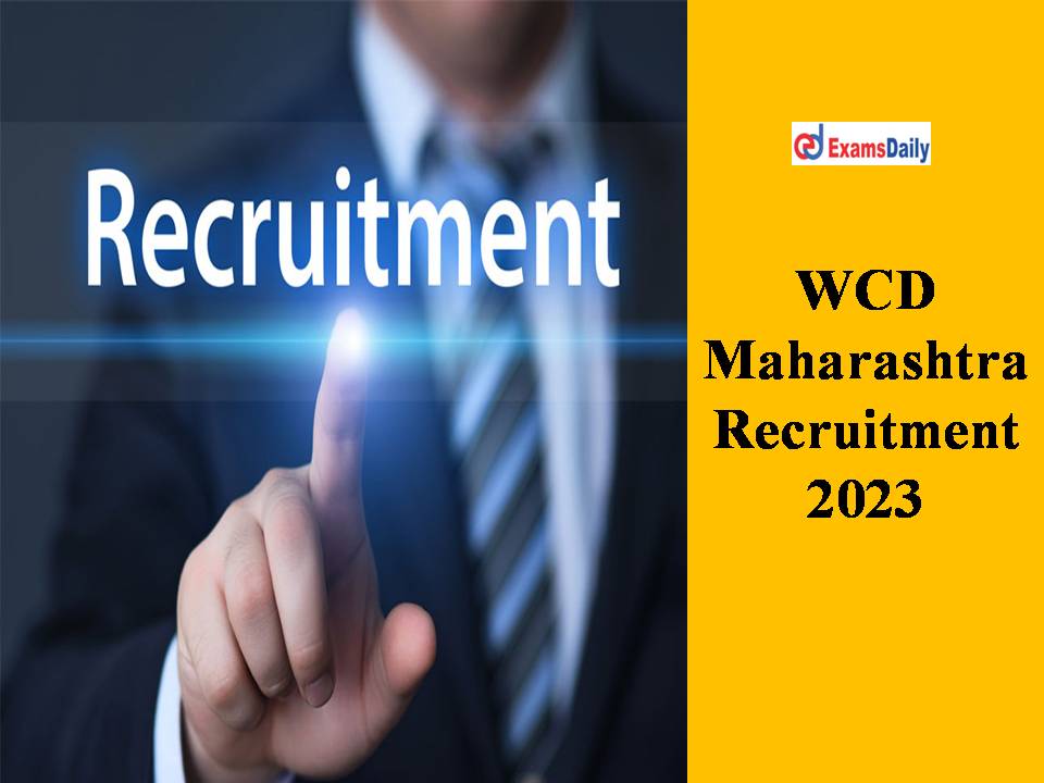 WCD Maharashtra Recruitment 2023