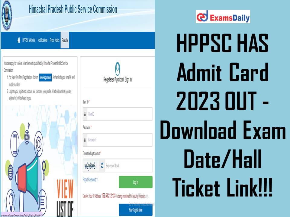 HPPSC HAS Admit Card 2023 OUT