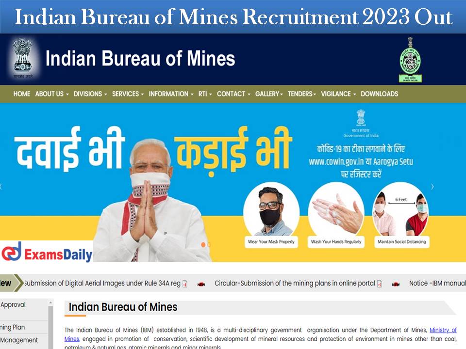 Indian Bureau of Mines Recruitment 2023 Out