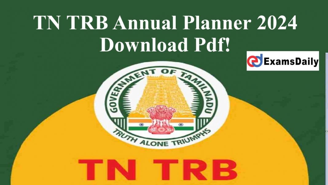 TN TRB Annual Planner 2024 - Out || Download Pdf!